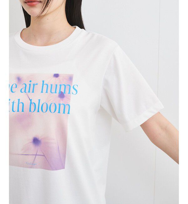 VIS「【接触冷感】フラワーフォト＆ロゴTシャツ」|Tシャツ・カットソー|