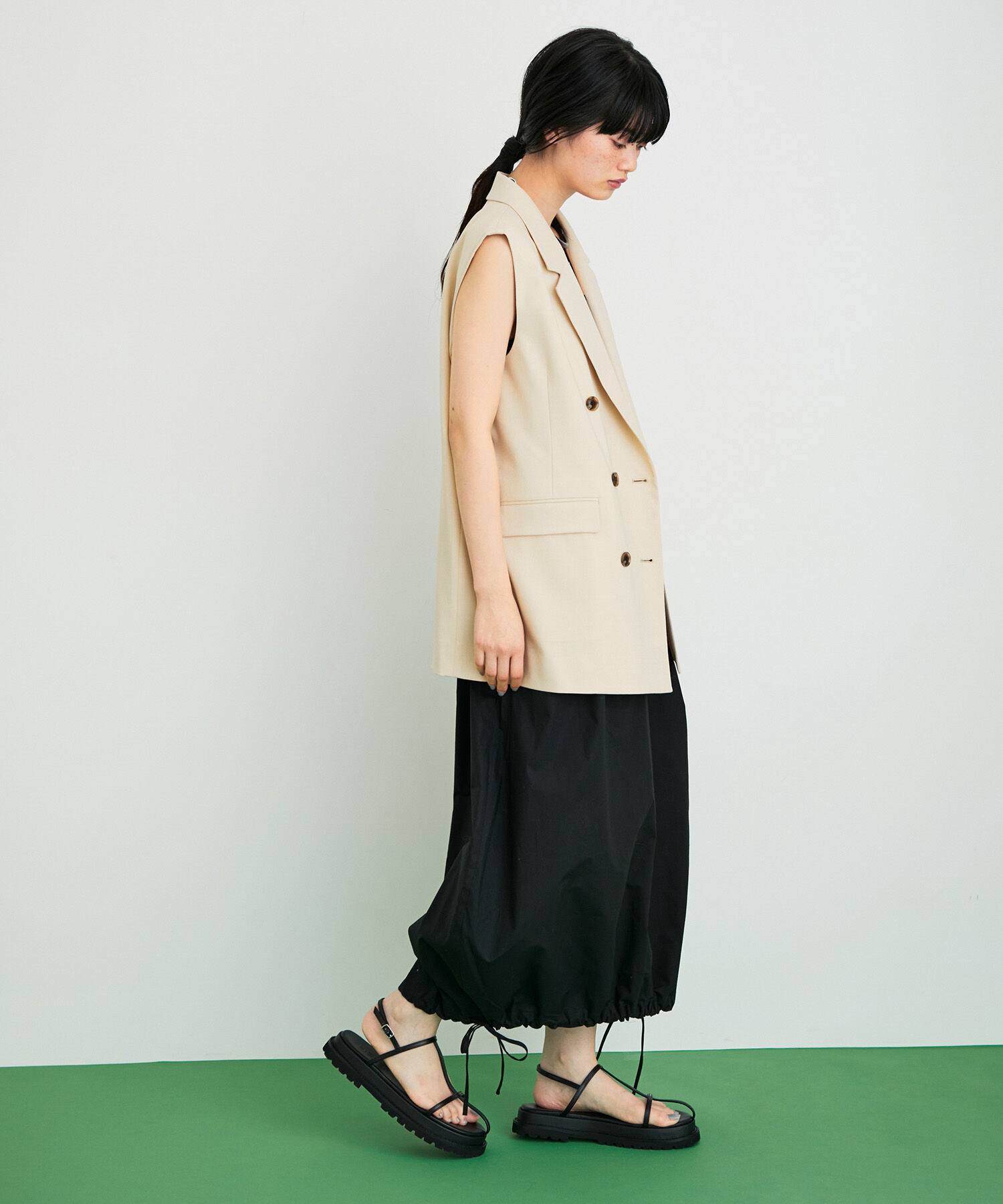 ADAM ET ROPE'「ルーズフィットジレ」|テーラードジャケット|