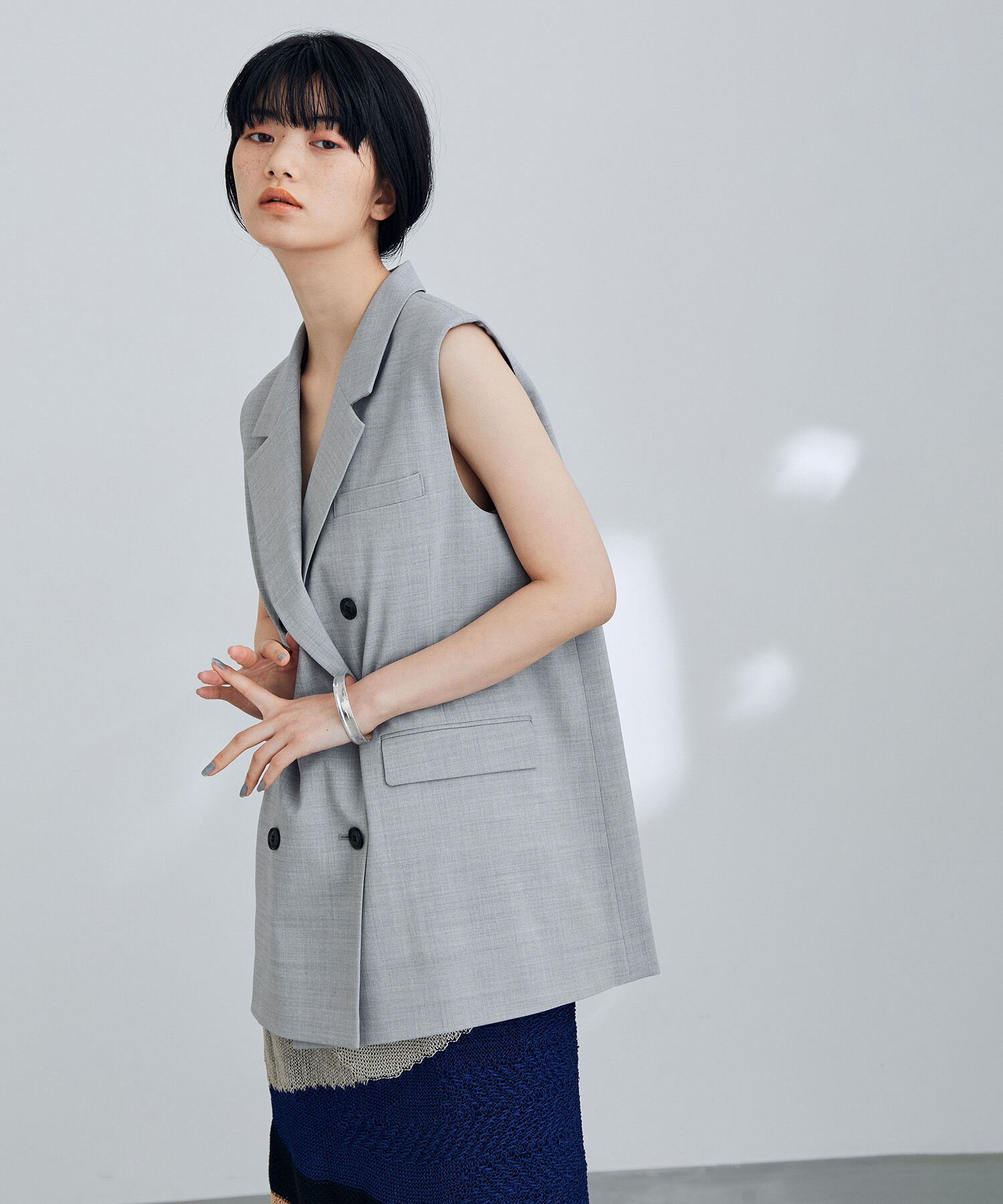 ADAM ET ROPE'「ルーズフィットジレ」|テーラードジャケット|