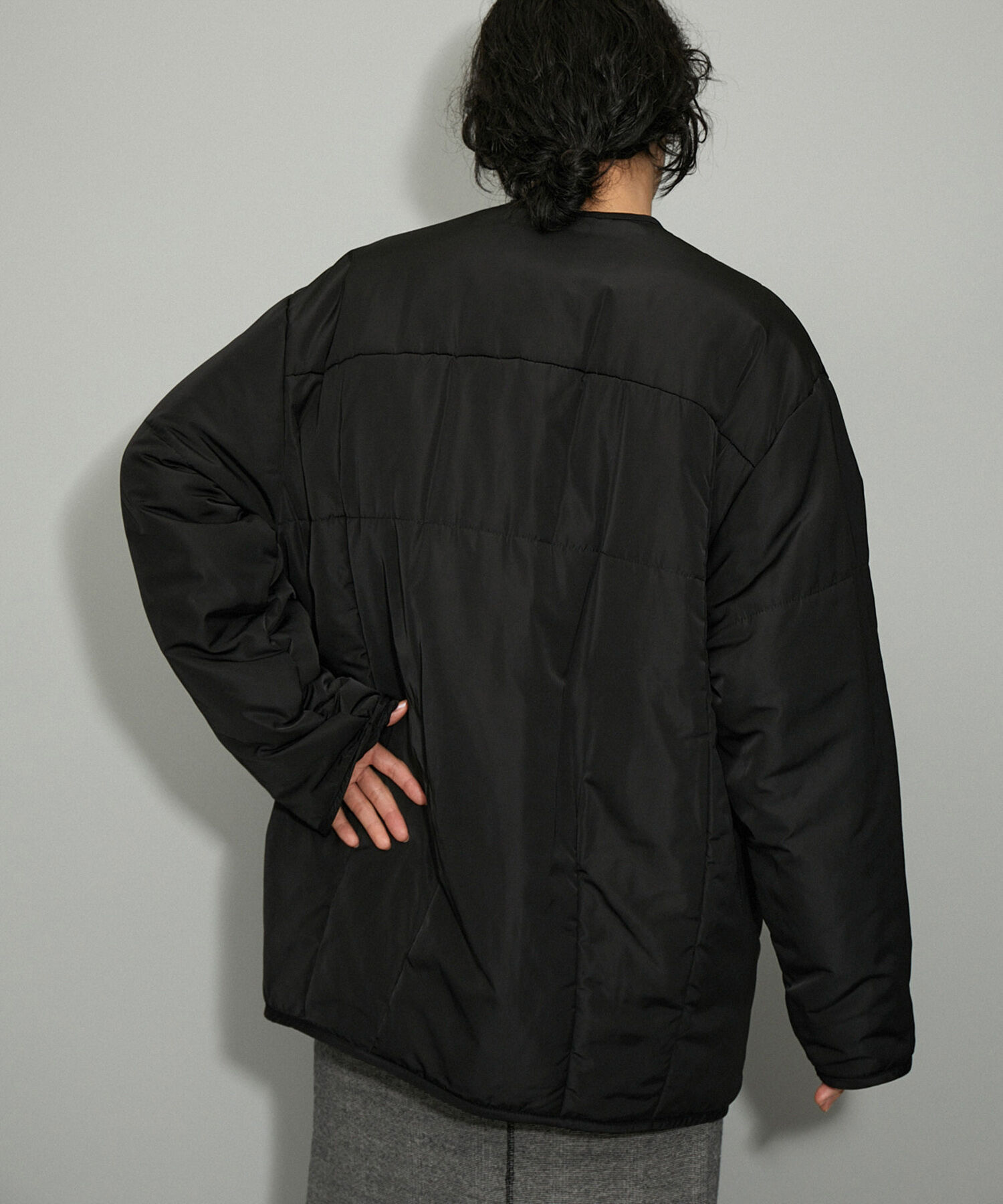 ADAM ET ROPE'「【WEB限定】リバーシブルツイードブルゾン」|ブルゾン・スタジャン|