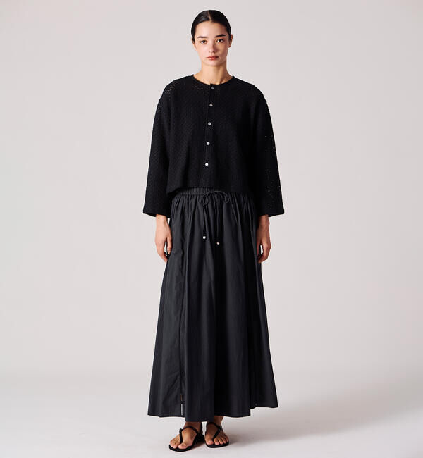  「INDIA INDUSTRY | コットンポプリン ギャザースカート WOMEN」|スカート|