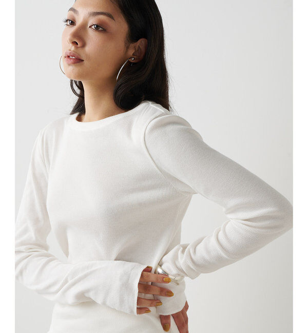  「コットンテレコクルーネックプルオーバー」|Tシャツ・カットソー|