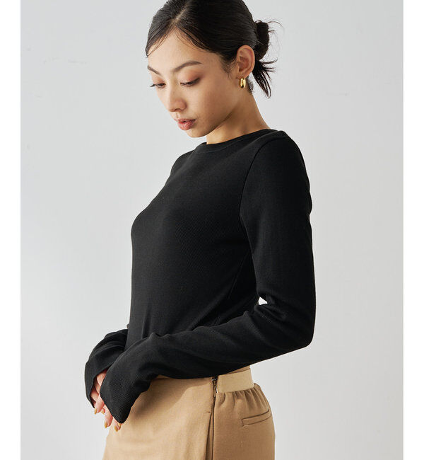  「コットンテレコクルーネックプルオーバー」|Tシャツ・カットソー|