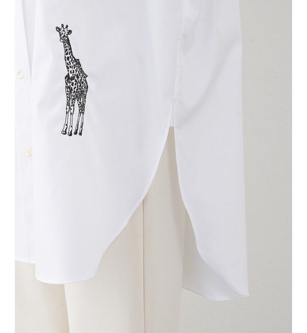  「＜一部カラー期間限定販売＞アニマル刺繍シャツ」|シャツ・ブラウス|