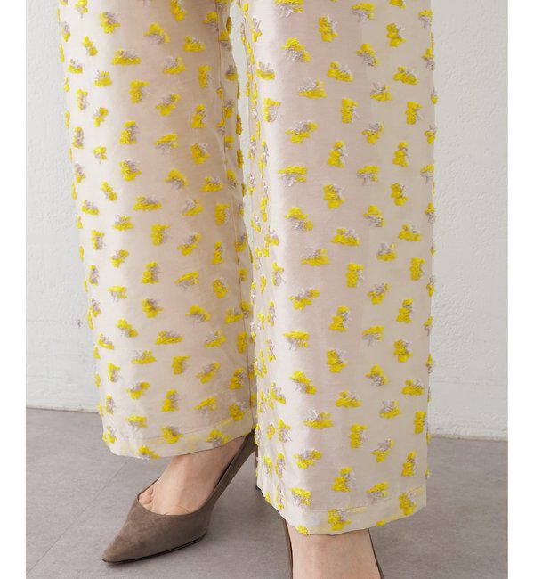 THE PAUSE「【THE PAUSE】フラワージャガードパンツ」|チノ|