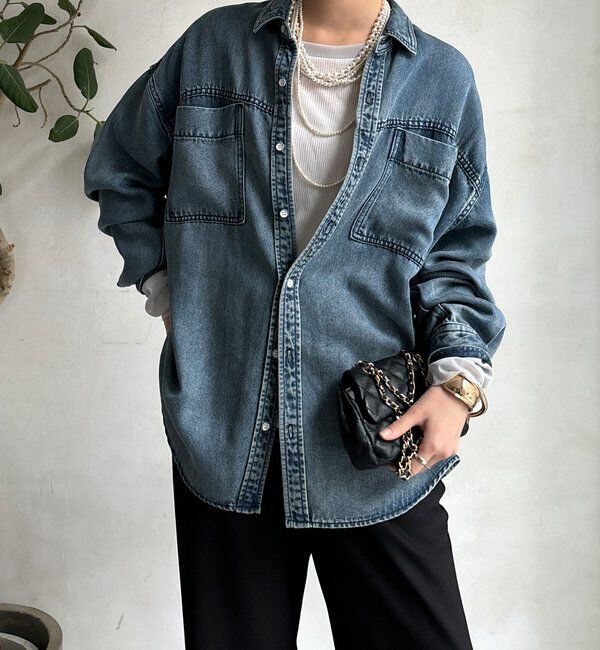  「【柔らかい着心地】袖シアーリブTEE」|Tシャツ・カットソー|