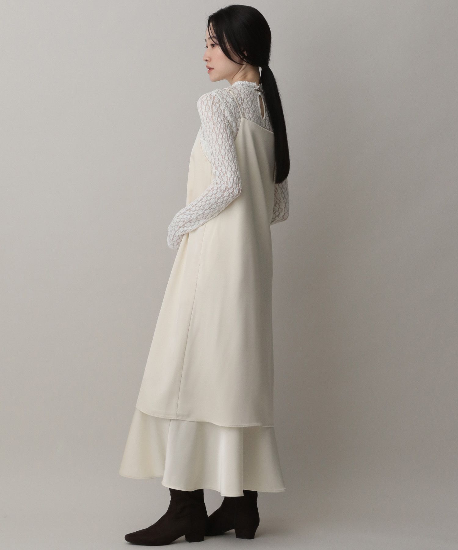 A part by 「サテンティアードキャミワンピース」|ワンピース|