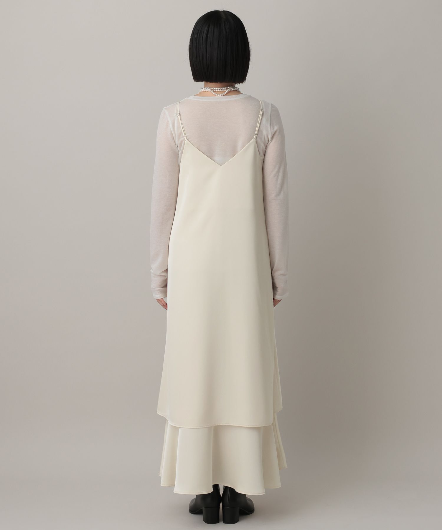 A part by 「サテンティアードキャミワンピース」|ワンピース|