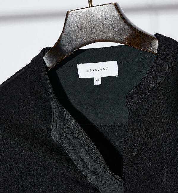 ABAHOUSE「Vネック スキッパー 長袖Tシャツ」|Tシャツ・カットソー|