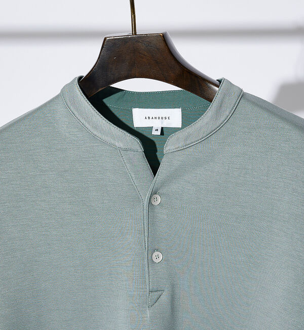 ABAHOUSE「Vネック スキッパー 長袖Tシャツ」|Tシャツ・カットソー|