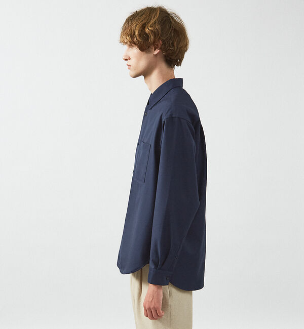 ABAHOUSE「インバーテッドプリーツ シャツブルゾン」|ブルゾン・スタジャン|