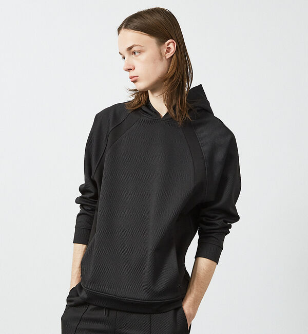 ABAHOUSE「【セットアップ対応】カルゼダンボール　プルオーバーパーカー」|パーカー|ブラック