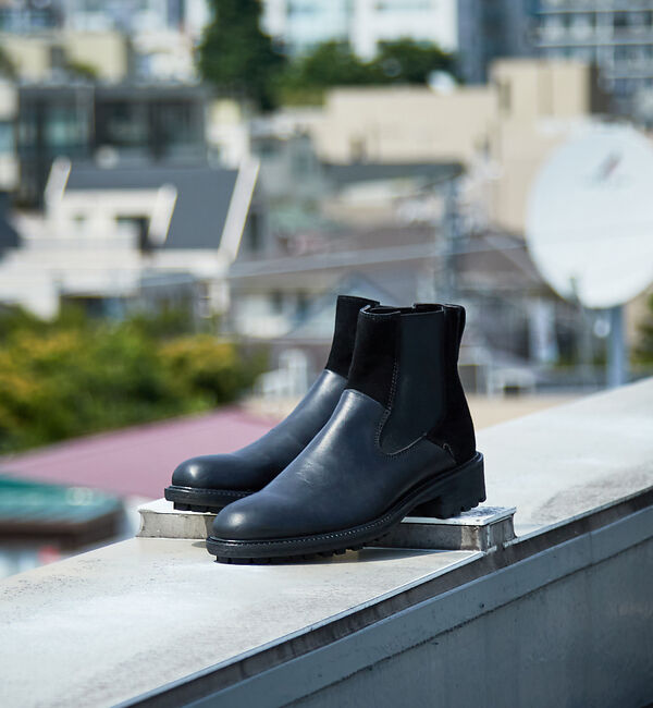 alfredoBANNISTER「ベロア切替 サイドゴアブーツ」|ショートブーツ|