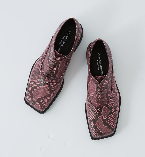 alfredoBANNISTER「パイソン オブリーク シューズ」|その他|ピンク