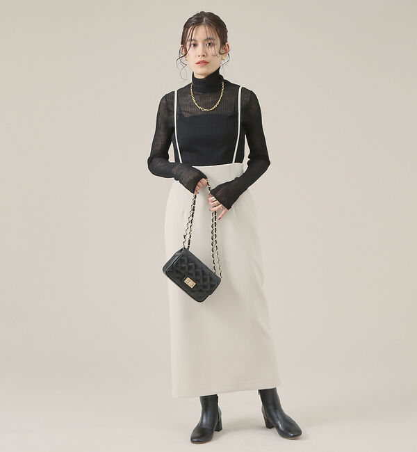 Rouge vif「【XSサイズ展開】【ロングセラー】ハイウエストサスペンダースカート」|スカート|