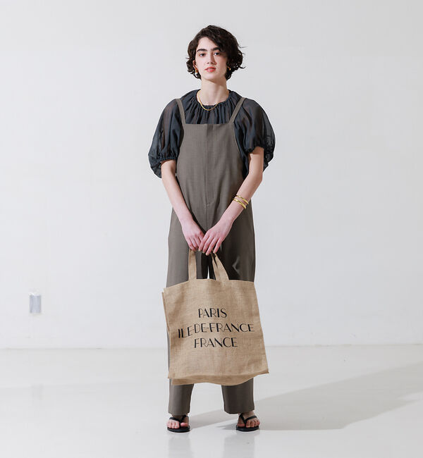 Rouge vif「リネンライクストレッチサロペット」|オールインワン|