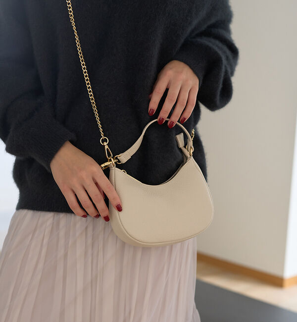 Rouge vif「【AULENTTI/オウレンティ】スモールハーフムーンショルダーバッグ」|ショルダー・メッセンジャー|