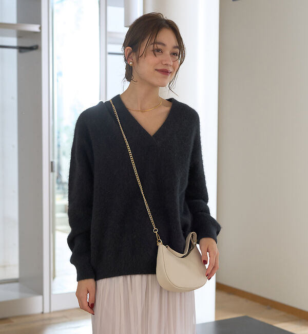 Rouge vif「【AULENTTI/オウレンティ】スモールハーフムーンショルダーバッグ」|ショルダー・メッセンジャー|