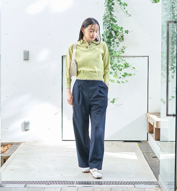 Rouge vif「カラースキームポロニットプルオーバー」|ニット・セーター|