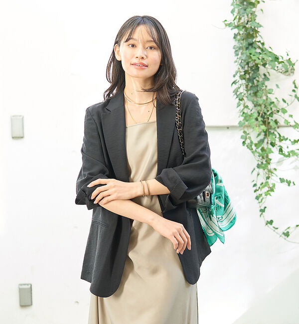 Rouge vif「アシメドレープキャミワンピース」|ワンピース|