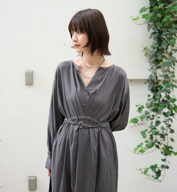 Rouge vif「ヴィンテージキュプラウエストマークワンピース」|ワンピース|