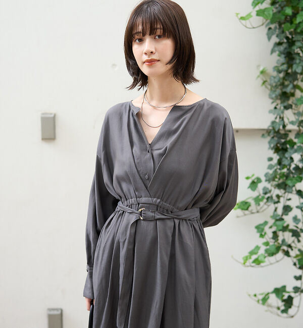 Rouge vif「ヴィンテージキュプラウエストマークワンピース」|ワンピース|