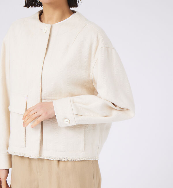 qualite「コットンヘンプフォルムブルゾン」|ブルゾン・スタジャン|