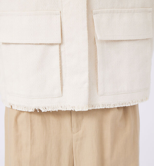 qualite「コットンヘンプフォルムブルゾン」|ブルゾン・スタジャン|