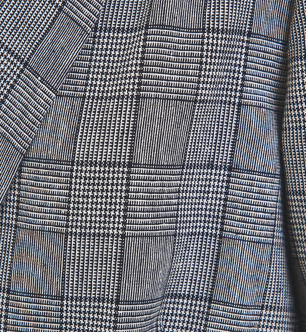 qualite「【セットアップ対応】リネングレンチェックジャケット」|テーラードジャケット|