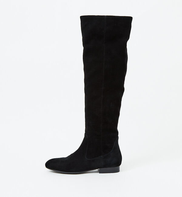 AU BANNISTER「【スノーソール】フラットヒールニーハイブーツ」|ショートブーツ|