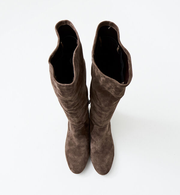 AU BANNISTER「【スノーソール】フラットヒールニーハイブーツ」|ショートブーツ|