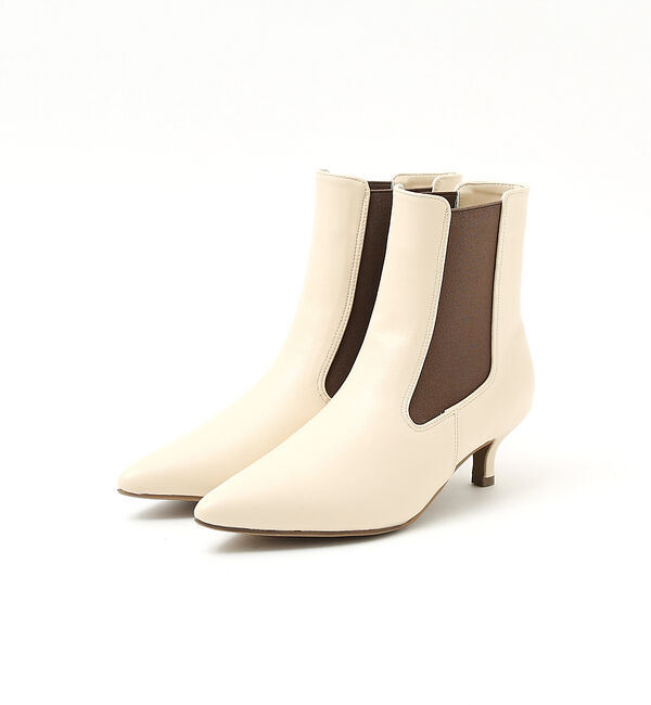 AU BANNISTER「【LAROUTE】ポインテッドサイドゴアブーツ」|ショートブーツ|