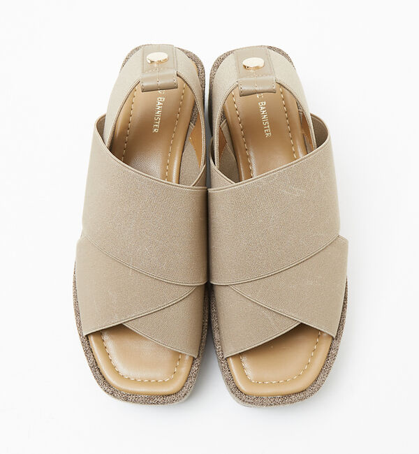 AU BANNISTER「エラスティッククロスウェッジサンダル」|サンダル|