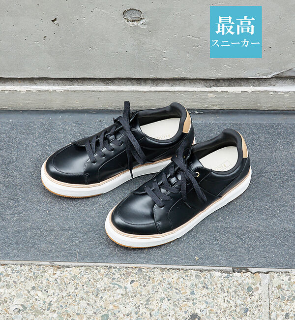 AU BANNISTER「【最高スニーカー】コートソールスニーカー」|スニーカー|ブラック