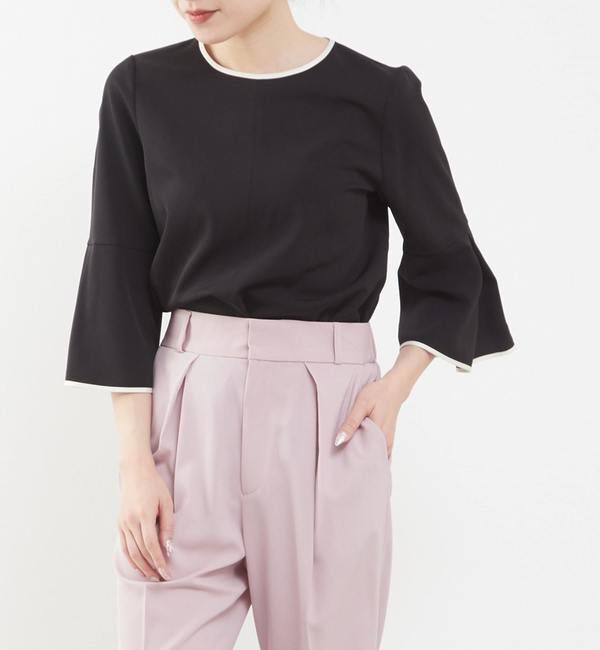 TIARA「フレアスリーブブラウス」|シャツ・ブラウス|ブラック