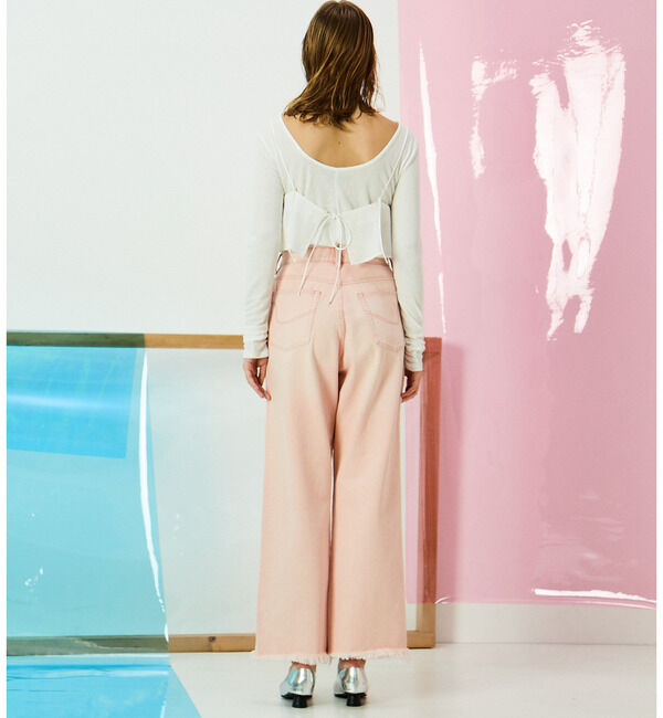 Soffitto「タックセミワイドデニムパンツ」|デニム|