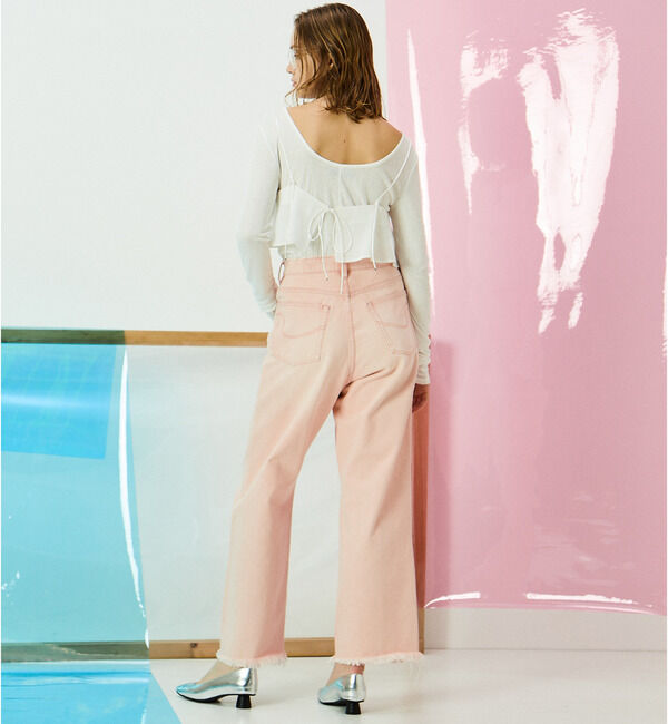 Soffitto「タックセミワイドデニムパンツ」|デニム|