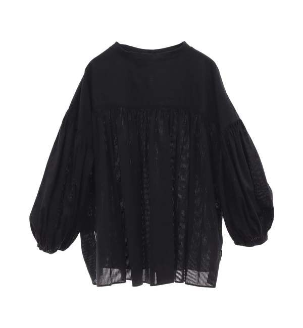 Soffitto「《定番》ギャザーブラウス」|シャツ・ブラウス|ブラック