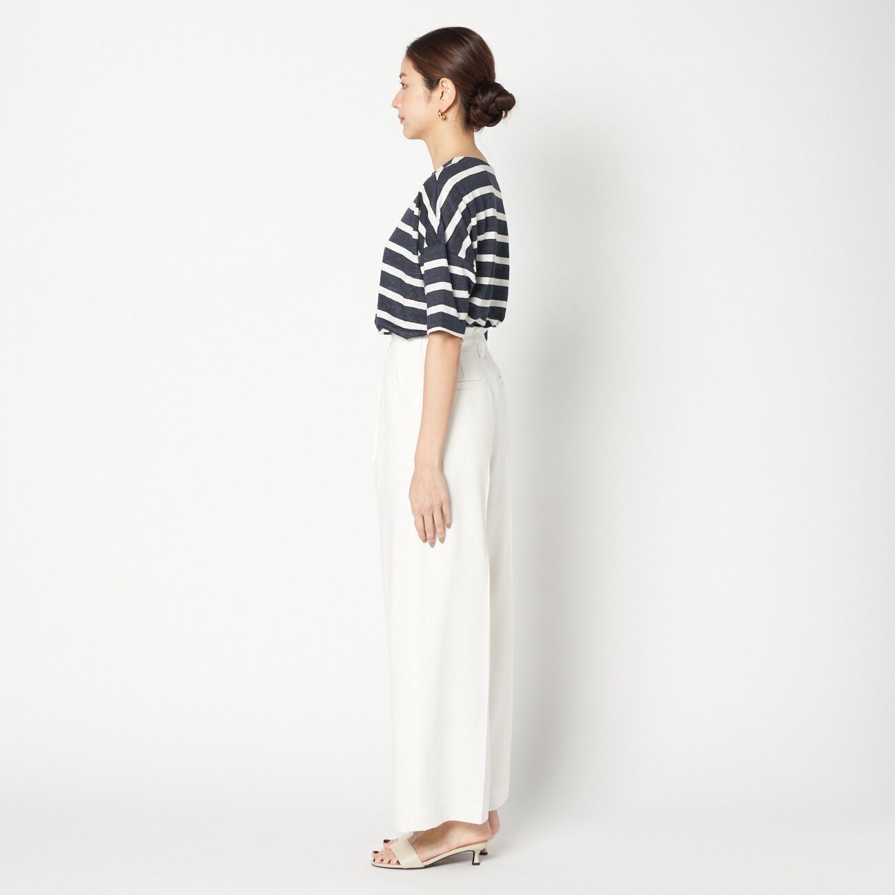 HELIOPOLE「HELIOPOLE FAUX LINEN STRAIGHT PANTS」|チノ|