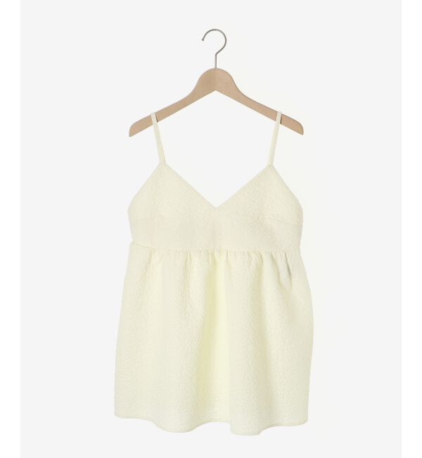 le.coeur blanc「《手洗い可能》ふくれジャガードキャミブラウス」|シャツ・ブラウス|