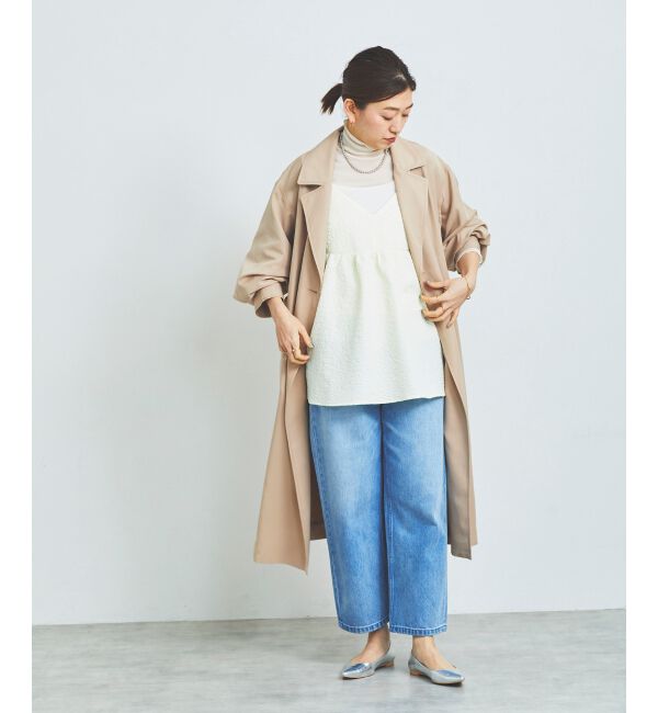 le.coeur blanc「《手洗い可能》ふくれジャガードキャミブラウス」|シャツ・ブラウス|