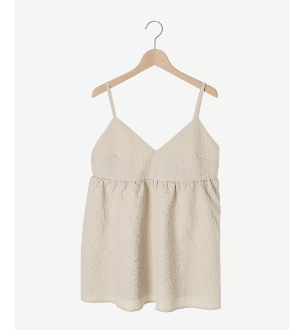 le.coeur blanc「《手洗い可能》ふくれジャガードキャミブラウス」|シャツ・ブラウス|