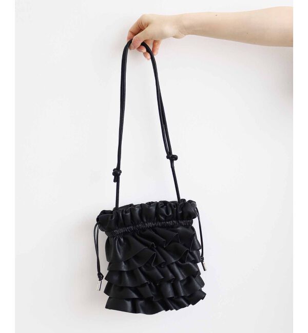 le.coeur blanc「PUフリルギャザーミニショルダー」|ショルダー・メッセンジャー|