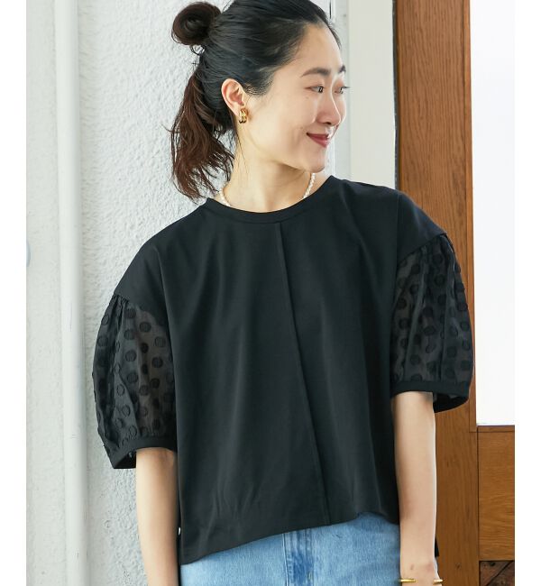  「TORRAZZO DONNAドット切替カットソー」|Tシャツ・カットソー|