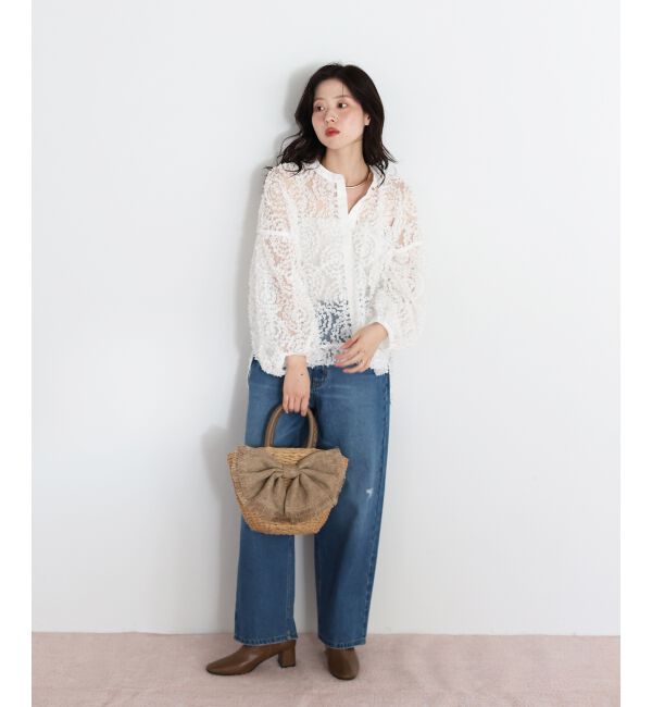  「TORRAZZO DONNA別注フラワーレースブラウス」|シャツ・ブラウス|