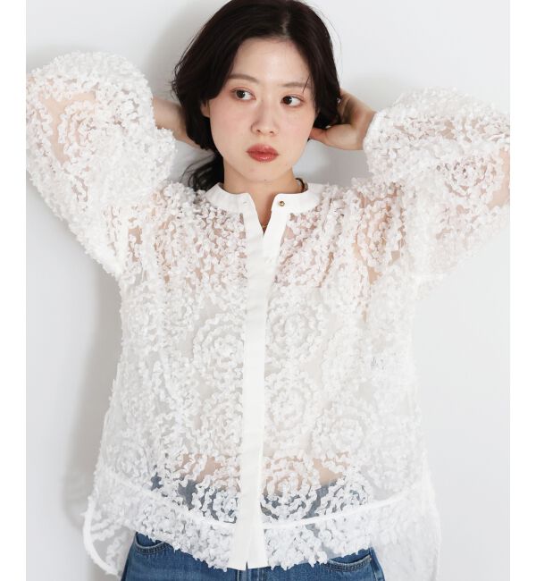  「TORRAZZO DONNA別注フラワーレースブラウス」|シャツ・ブラウス|
