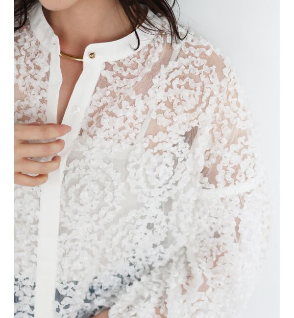  「TORRAZZO DONNA別注フラワーレースブラウス」|シャツ・ブラウス|