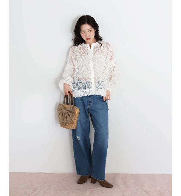  「TORRAZZO DONNA別注フラワーレースブラウス」|シャツ・ブラウス|