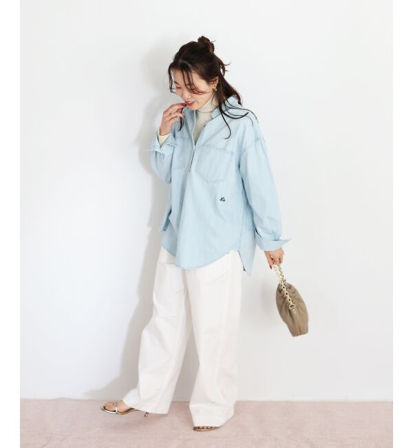  「エンブロイダリーカラーオーバーシャツ」|シャツ・ブラウス|