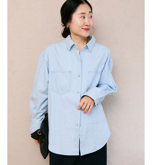  「エンブロイダリーカラーオーバーシャツ」|シャツ・ブラウス|